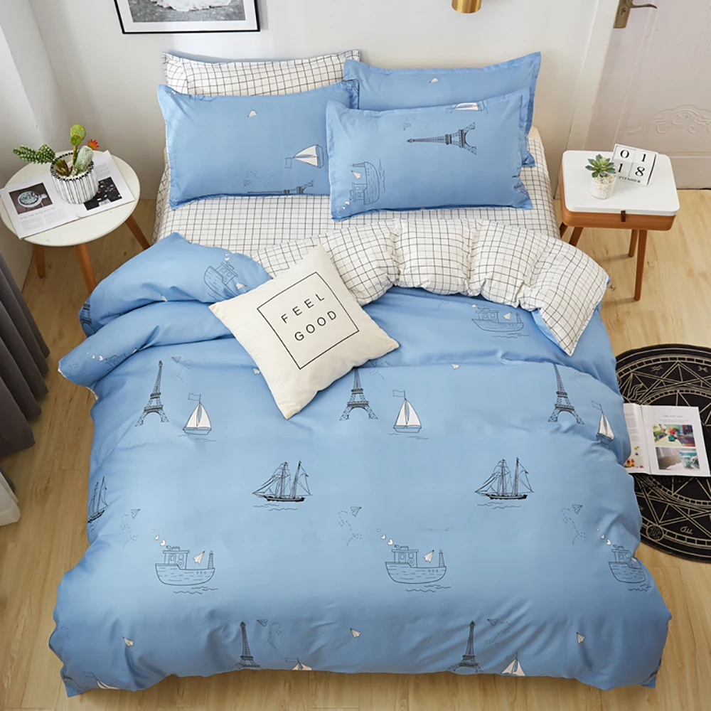Orange Bedding Set Thumпостельные принадлежности Голубое облако комплект постельного белья King size модный мраморный 3D пододеяльник серый Королева Полный Твин одиночный уникальный дизайн Комплект постельного белья - Цвет: Orange Bedding Set