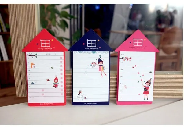 1PC/lot Cute Love house style sticky note memo notepad removeable paper book Korean |
