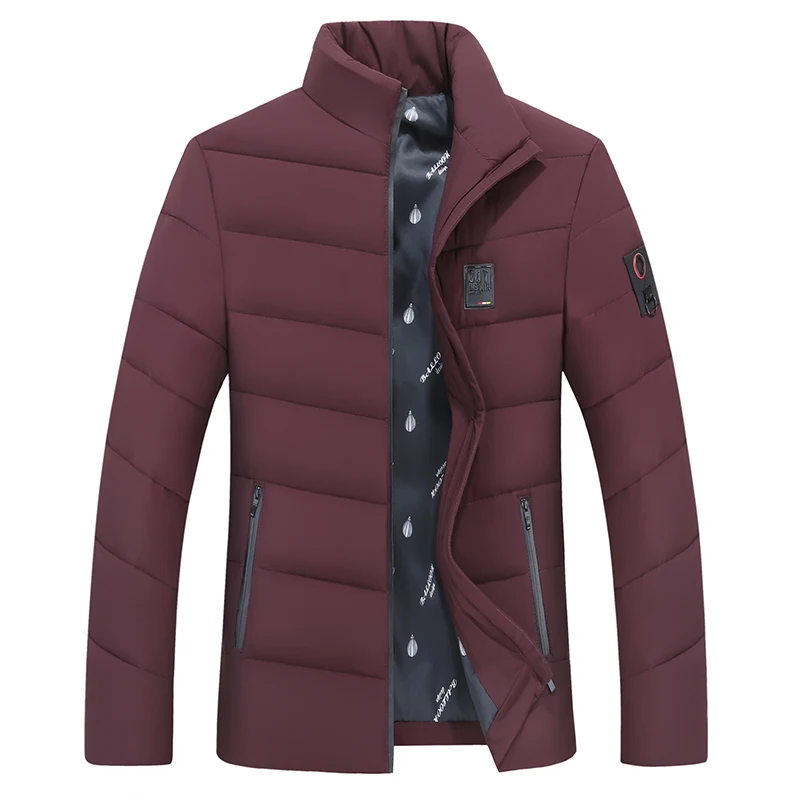 Мужская зимняя куртка, толстая, большой размер 8XL, стоячий воротник, хлопковое пальто, повседневная верхняя одежда, осенняя зимняя мужская куртка