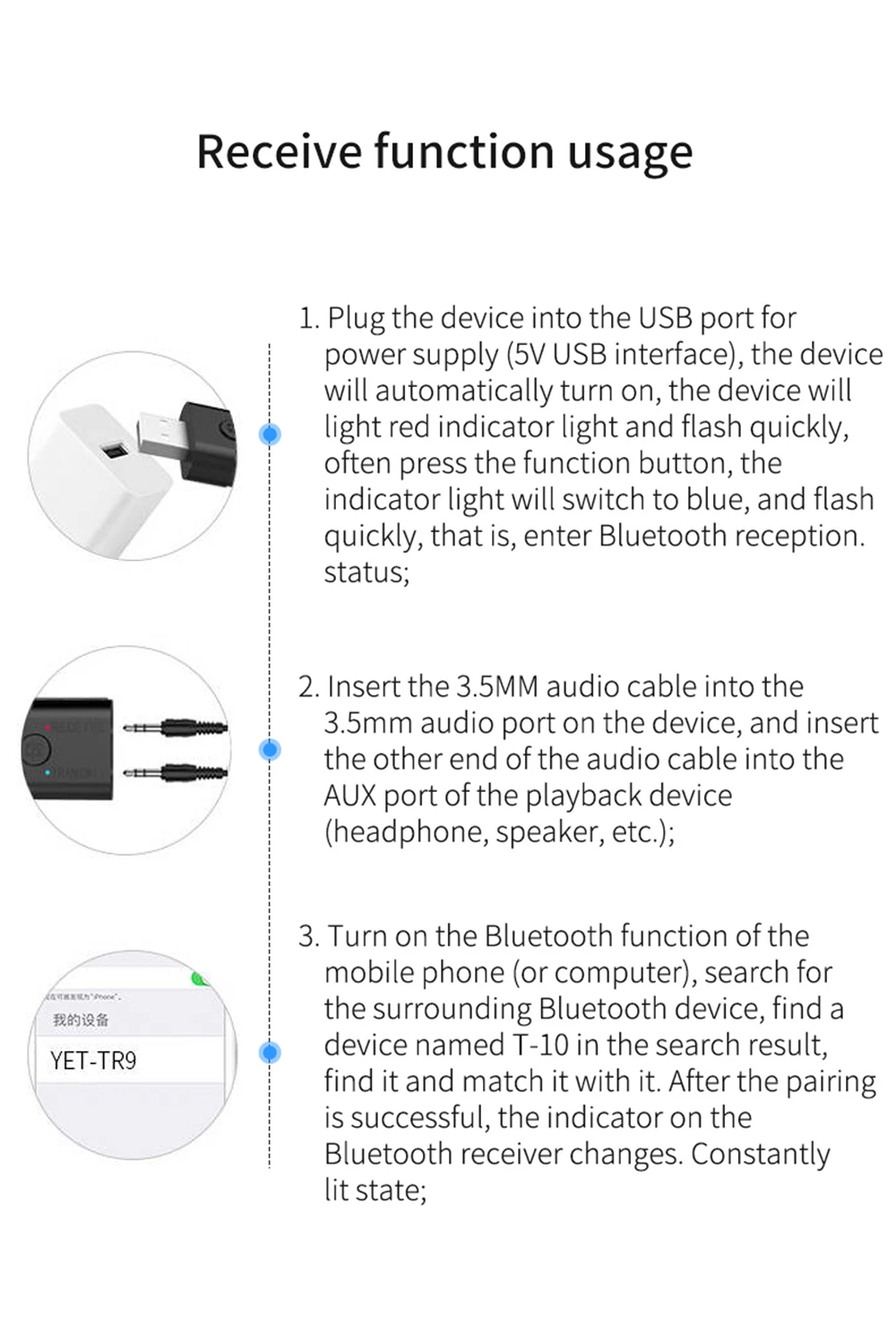 JINSERTA 2 в 1 USB Bluetooth 5,0 Аудио приемник и передатчик 3,5 мм AUX адаптер для ТВ ПК автомобиля Bluetooth наушники Динамик