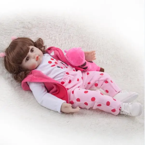 Кукла для малышей 1" 48 см, игрушка для волос на все тело, кукла Bebe, мягкие силиконовые реалистичные игрушки для детей, гладкий виниловый корпус, милый ребенок
