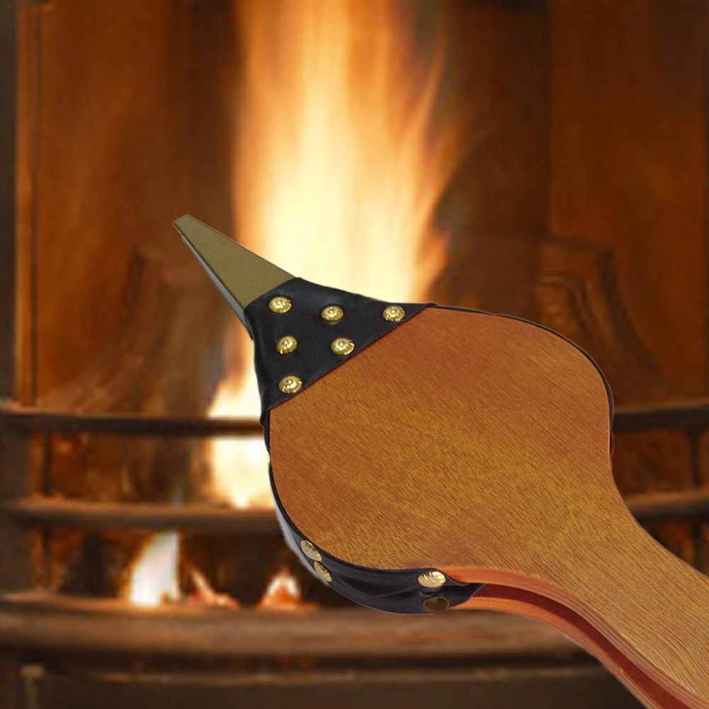 Amagabeli Wood Fireplace Bellows 19x 8 Large Leather Fire Bellow Fire Pit Air Blower With