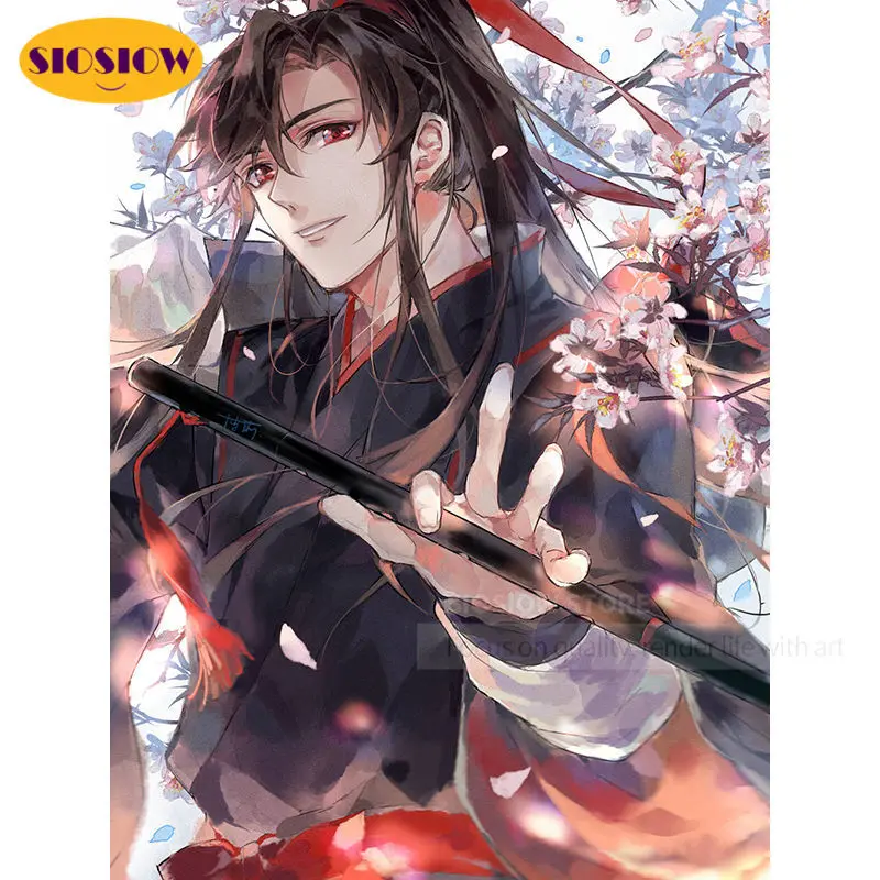5d Diy Diamond Painting Mo Dao Zu Shi Wei Wuxian 3D Mosaic Embroidery Chinese Cartoon Cross Stitch Kits For Girls Gifts | Дом и сад