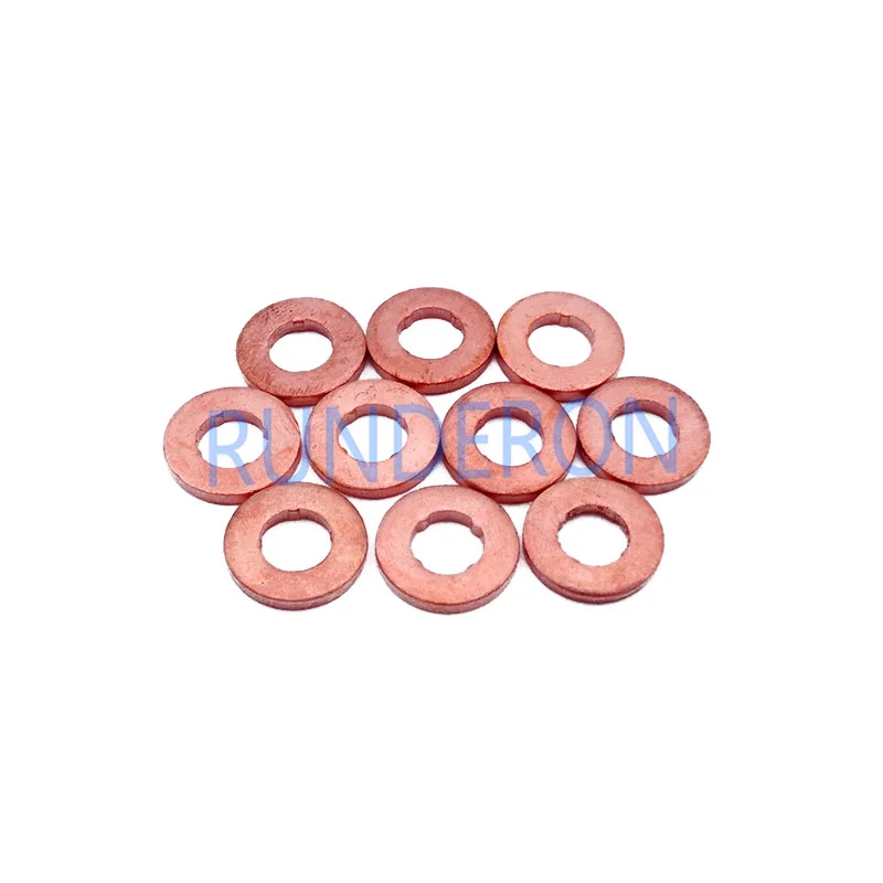 Auto Spare Parts CR Fuel Injectors Nozzle Copper Washer Shim Model F00VC17504 Thickness 2.0mm Size 7x15x2.0 | Автомобили и