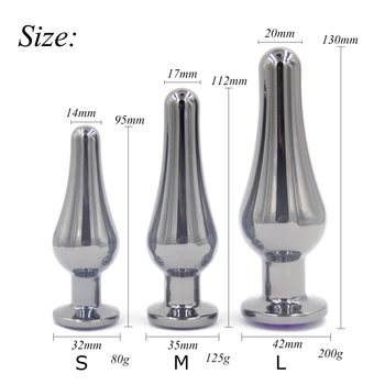 3pcs/set Anal Sex Toys Metal Small Butt Plug Tail Funny Plug Stainless Steel Anal Butt Plug for Women ButtPlug Gay Anal Beads 2