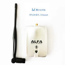 Alfa rtl8187l chipset 54mbps sem fio usb wifi placa de rede 2000mw sem fio usb adaptador wi-fi (para kali linux)
