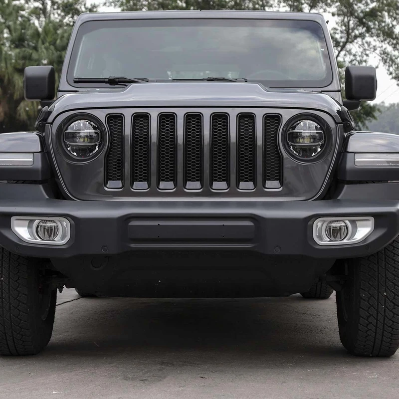 Передние решетчатые вставки комплект фар для Jeep Wrangler JL Unlimited