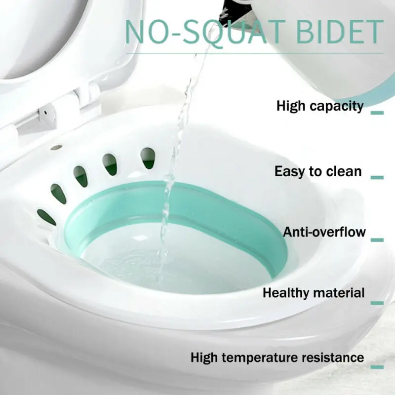 Folding Toilet Sitz Pregnant Women Special Wash Basin Bath Tub Soaking for Pregnant Women Hemorrhoid Patient Care Basin Bathtub