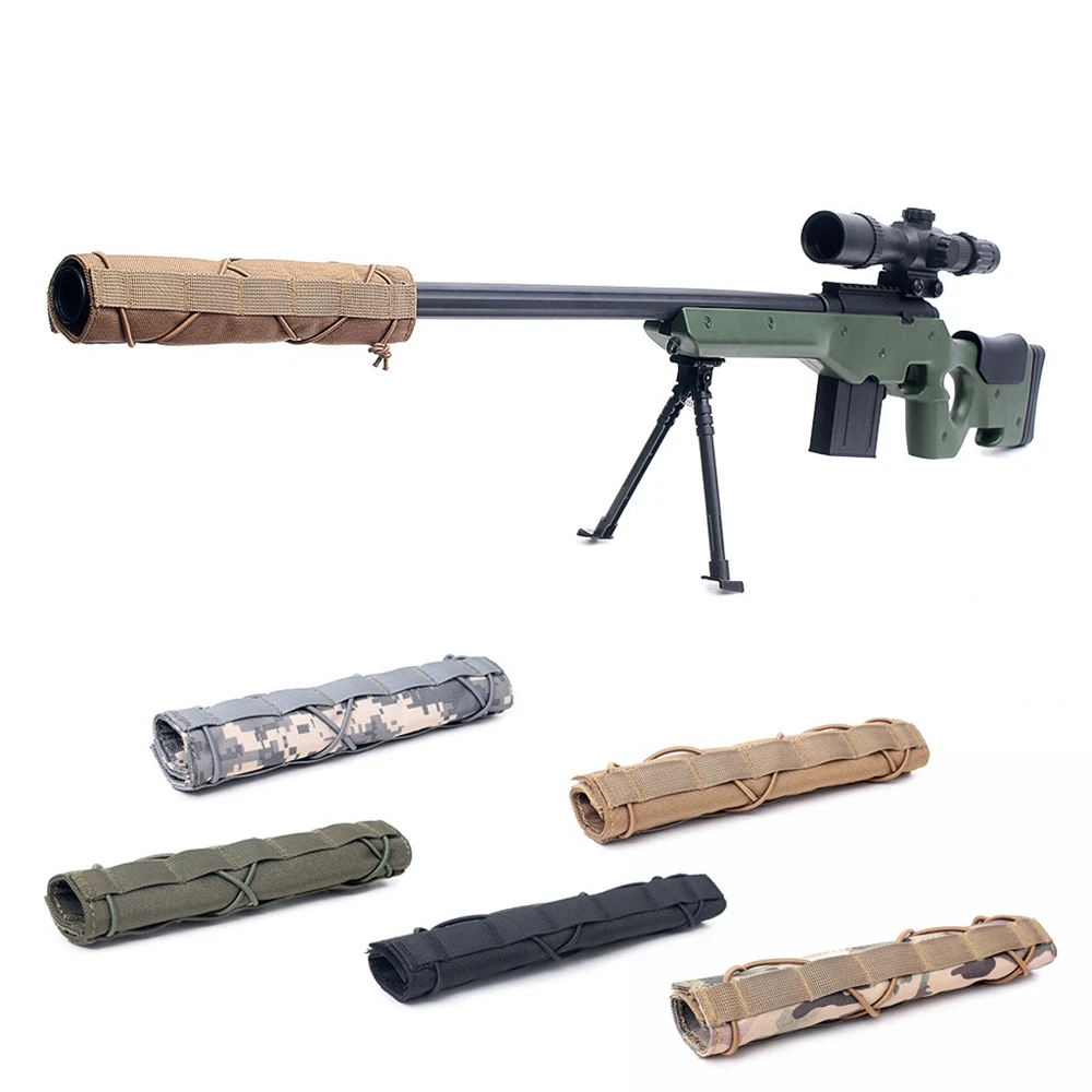 DETECH Militaire Chasse Tactique 22cm Airsoft Suppressor Cover Silencer Cover Shooting Silencieux Baffle Protector Multicam