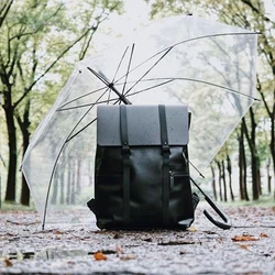 Simple European style backpack waterproof high-quality leisure backpack PU leather scratch-resistant 13, 16-inch computer bag