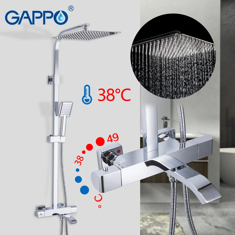 GAPPO смеситель для душа для ванной, кран для ванной, латунный смеситель для душа, латунный кран для ванной, настенный душевой набор - Цвет: G2407-40