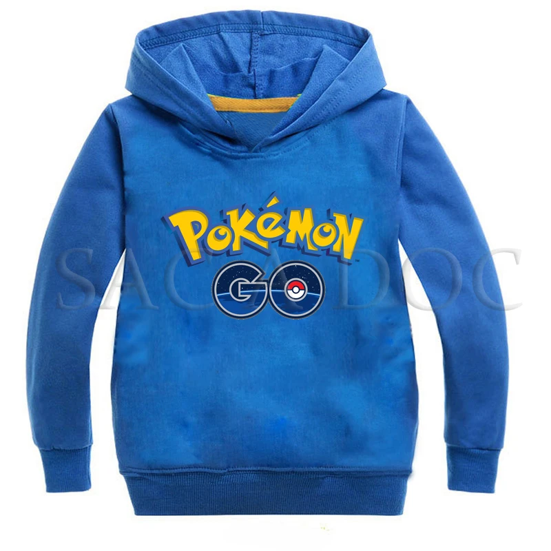 Hoodies 3 Новая детская одежда с принтом «Покемон», модные толстовки с капюшоном, забавные свитшоты для мальчиков и девочек, весенне-осенние детские повседневные пуловеры, топы - Цвет: Hoodies 3