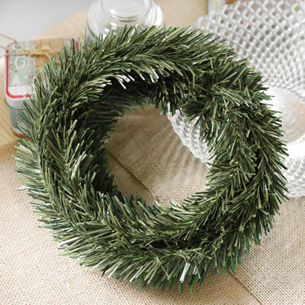5.5M/7.5M Hanging Tinsel Decoration natal Christmas Party Xmas Tree Leaves Plastic Green Rattan Ornaments Hanging Decorations