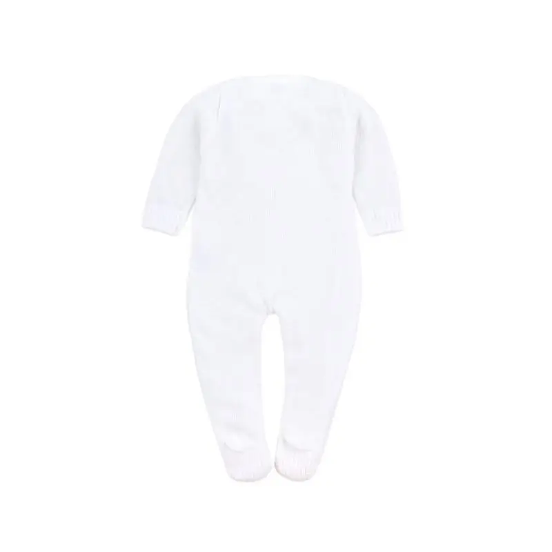 Autumn Infant Baby Girls Long Sleeve Knitted Solid Print Rompers Kids Boys Bodysuit Jumpsuit