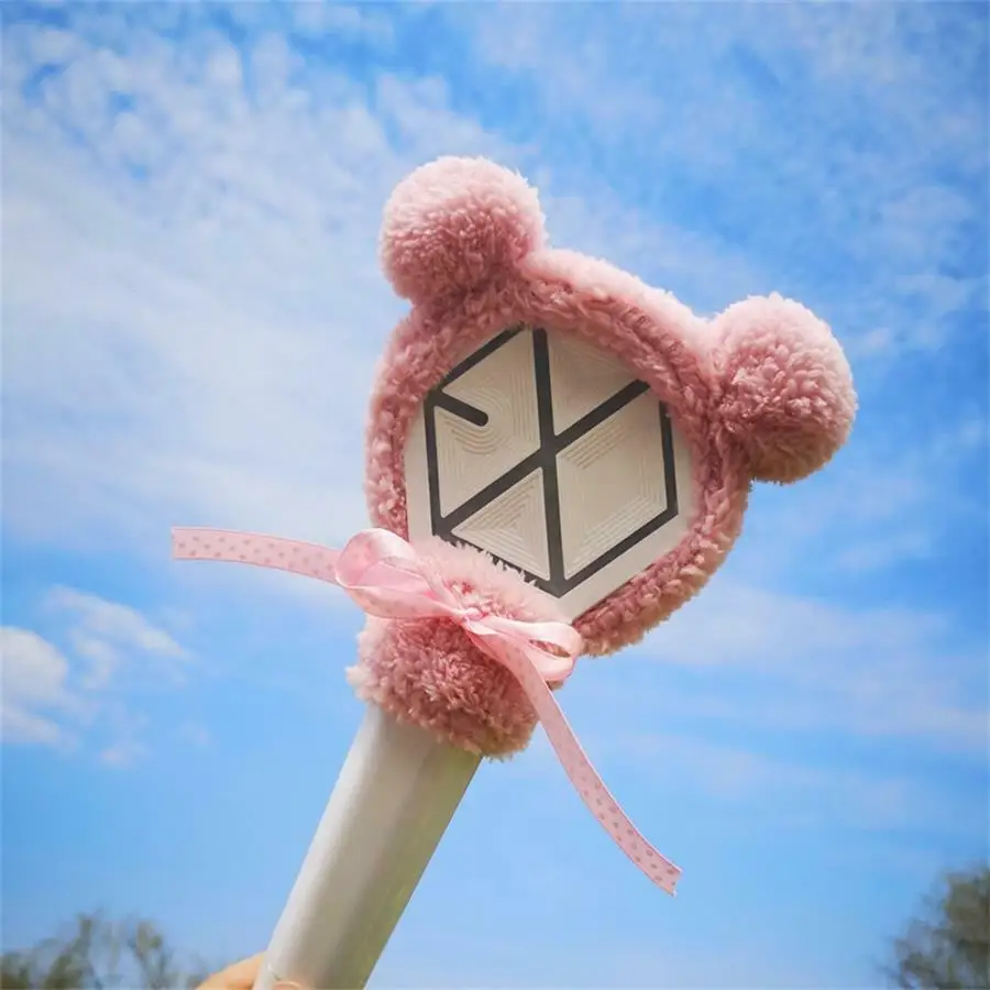 Kpop EXO Милая мультяшная светящаяся повязка на голову Beakhyun Chanyeol плюшевый чехол на голову