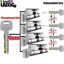 one key opens all locks,Customized lock cylinder management key and independent key,  each lock has its own independent key