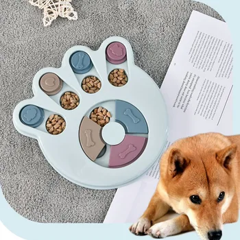 

Poodle Dog Turntable Eating Puzzle Anti-Cricket Food Bowl Pet Toy Slow Food Anti-Eating Slow Dog Bowl Pet Toy Food Pet Supplies