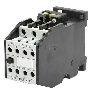 110 В 50 Гц катушка 13A 3 полюса 2NO 2NC 35 мм Монтажная рейка 11KW контактор переменного тока