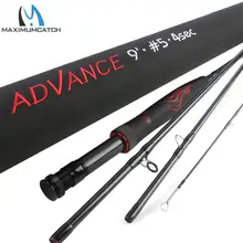 Maximumcatch Advance Fly Fishing Rod 5/6/8wt 9FT Super Light Fast Action Flexible Resins Handle with Cordura Tube Fishing Pole aventik 9ft and 12ft mini tenkara fishing rod super light slim short fly fishing rod with carbon tube fly fishing tenkara rod
