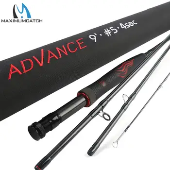Maximumcatch Advance Fly Fishing Rod 5/6/8wt 9FT Super Light Fast Action Flexible Resins Handle with Cordura Tube Fishing Pole aventik 9ft and 12ft mini tenkara fishing rod super light slim short fly fishing rod with carbon tube fly fishing tenkara rod