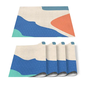 

Abstract Gradient ColorTable Mats for Dining Table Kitchen Table Non Slip Coaster Kitchen Accessories Modern Home Decor