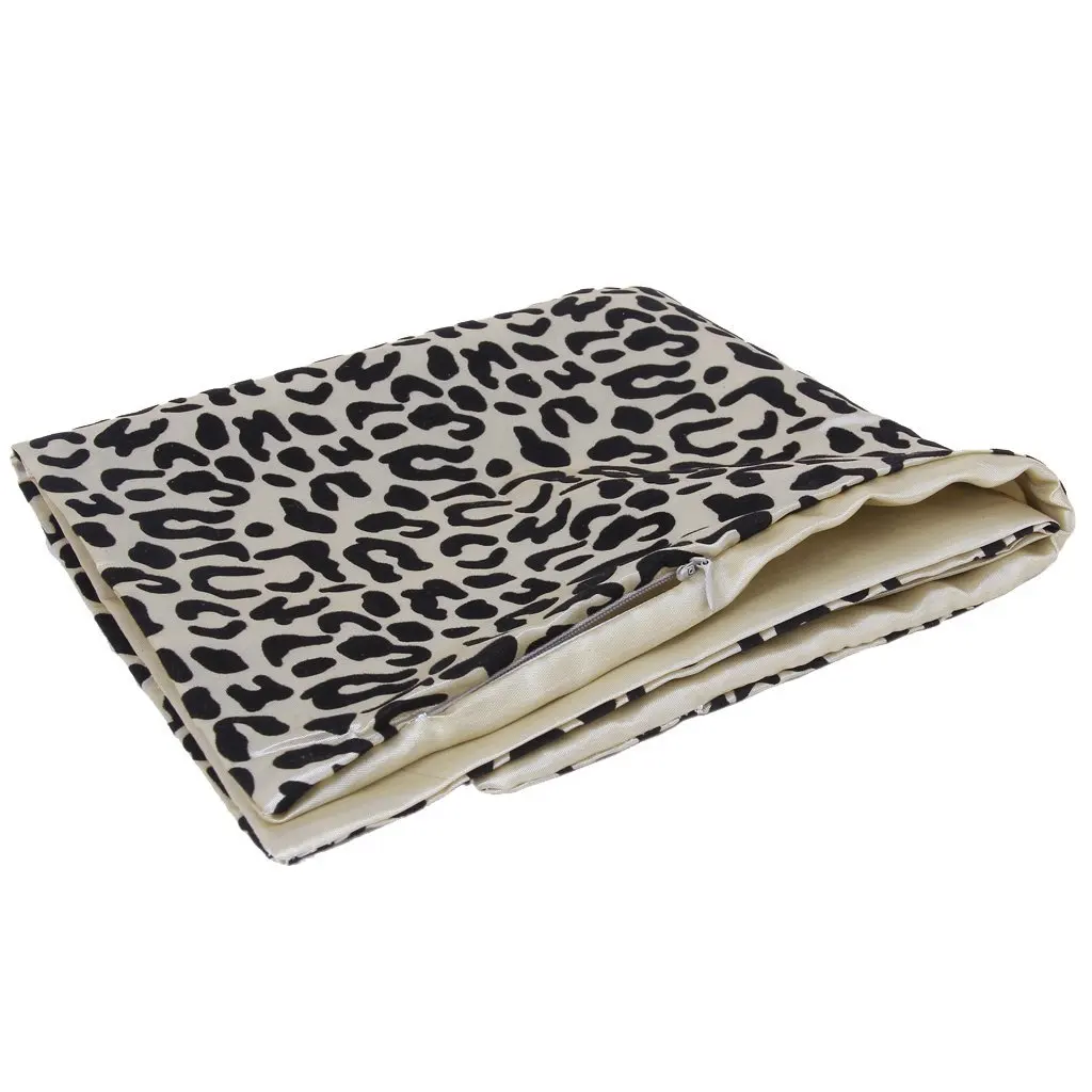 2 шт. 45X45 см Taies d'oreiller Housses de Coussin avec motions de Leopard-бежевый