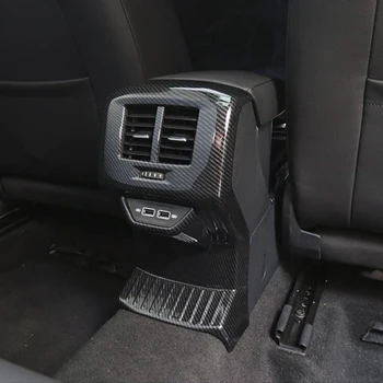 

Auto Car-styling Rear seat vent frame trim Stickers Covers Interior Accessories For Volkswagen T-ROC TROC 2017 2018
