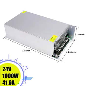 

DC 24V Switching Power Supply 41.6A 1000W AC to DC LED Strip Power Source Adapter Transformer LED Power Supply Voltage Regulator