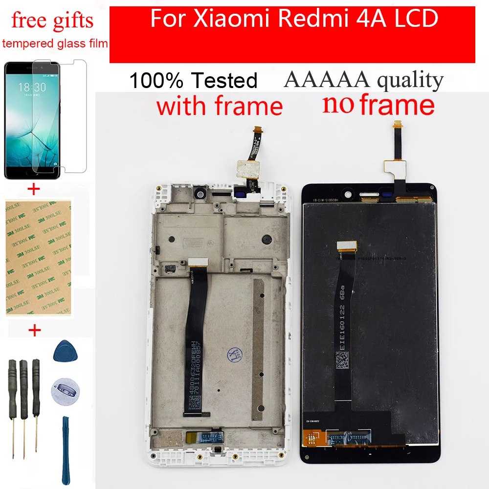 100% протестированный для Xiaomi Redmi 4A сенсорный ЖК-экран ЖК-дисплей дигитайзер