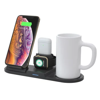 

Multifunction Qi Wireless Charger with Intelligent Thermostat Cup for Airpods iPhones Watch B88