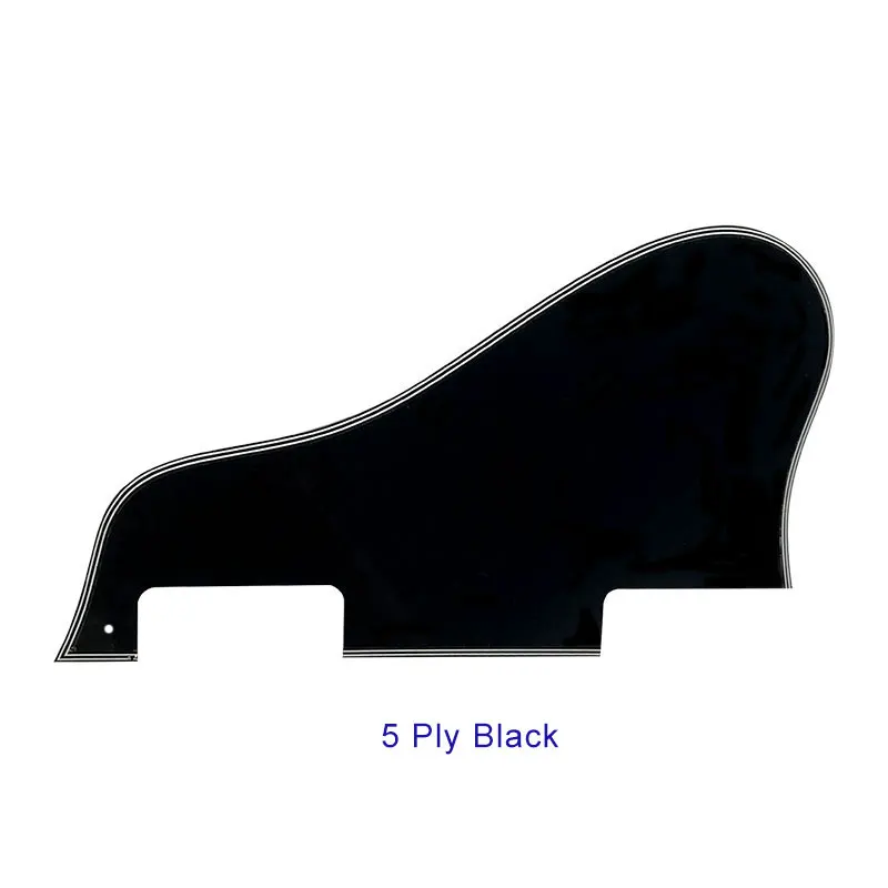 5 Ply black Pleroo на заказ гитара pickgaurd для одного отверстия ES 335 короткая Джаз Archtop гитара накладка царапина пластина - Цвет: 5 Ply black