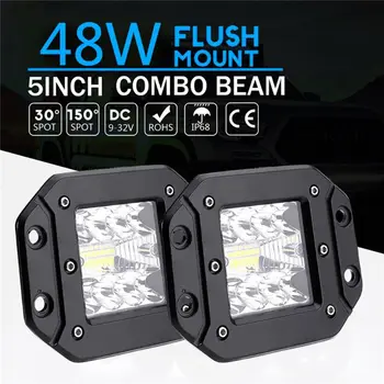 

5Inch 48W LED Work LIght Waterproof Off Road Car Light Bar LED Lights For Trucks