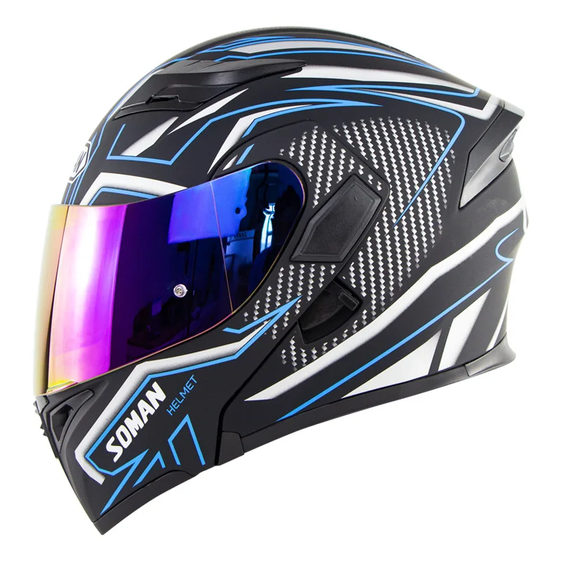 Цветной козырек мотоциклетный шлем K5 флип-ап моторный велосипед Casco Moto Capacete двойного назначения уличный шлем DOT Soman 955