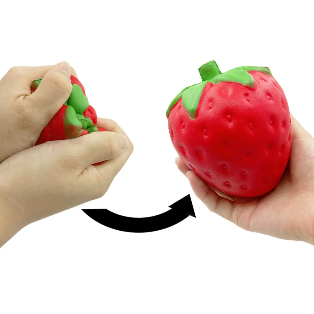 Slow Rebound Simulation Fruit Strawberry Banana Decompression Toy  Stress Reliever Decor Toys photography props #B