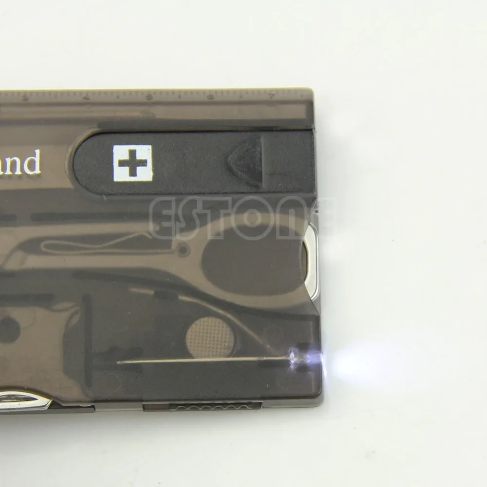 Survival Tool Camping EDC survival Handy Multifunctional Survival Camping Tool Card Knife LED Light Magnifier