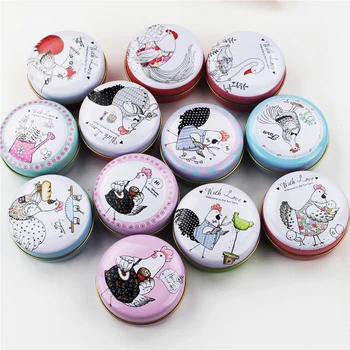 

12pieces/lot Flower Tin Box DIY Candle Jar Balm Round Empty Iron Box Portable Lipstick Zipper Cream Storage Box