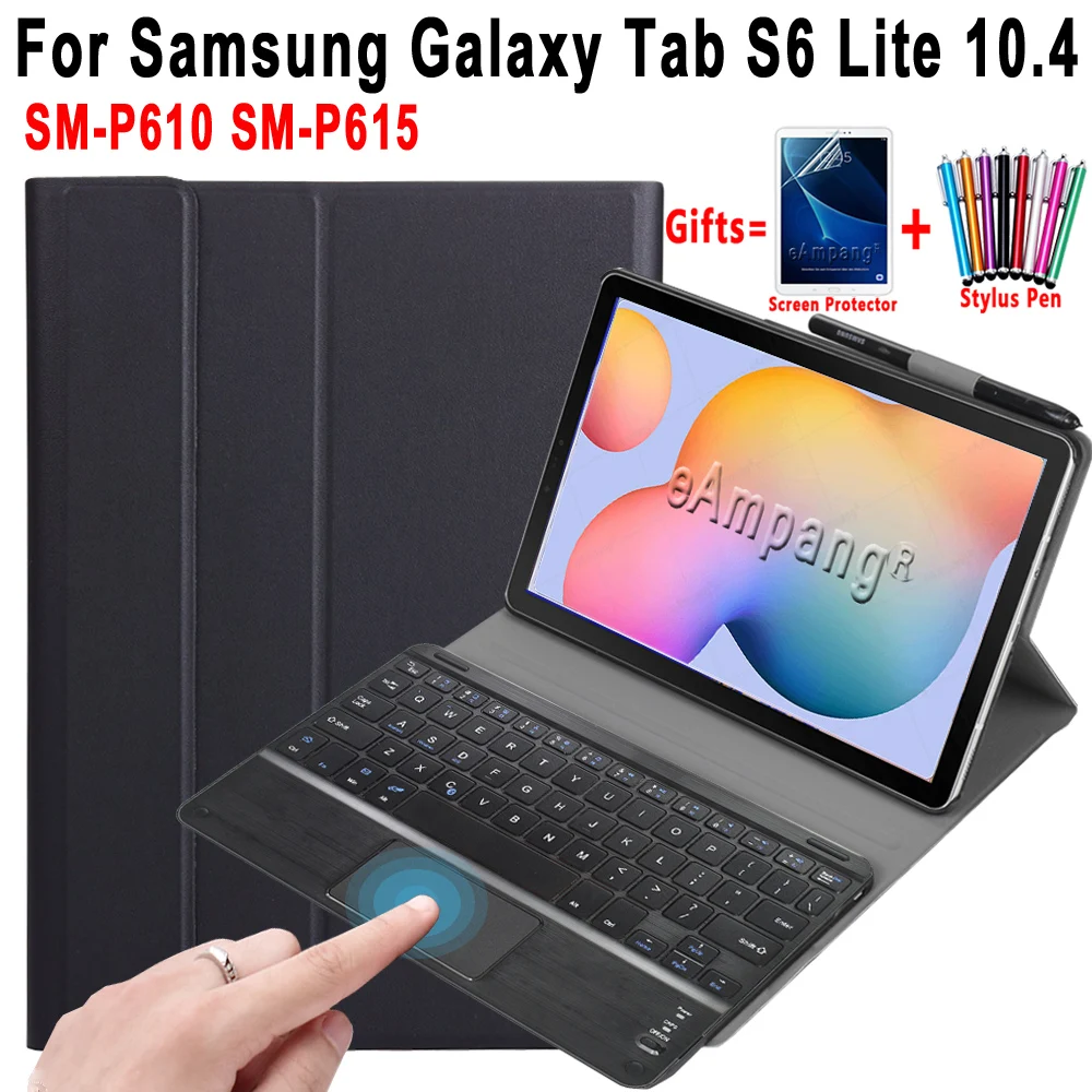Touchpad Keyboard Case for Samsung Galaxy Tab A 10.1 2019 10.5 A6 2016 S7 11 S7+ Plus 12.4 S6 Lite 10.4 S4 S5e S6 10.5 Cover-3