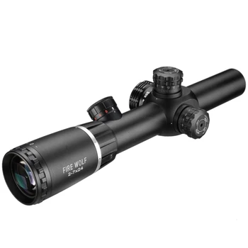 Fire Wolf 2-7X24 Hunting and equipment tactical Optical sight red dot Illuminated Airsoft accessories Rifle Scopes for hunting 2