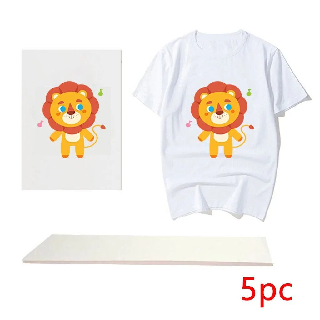 Uds.-impresión de camisetas en papel de transferencia térmica, adhesivo de proceso de tela de Tela ligera, decoración, pegatinas para camiseta