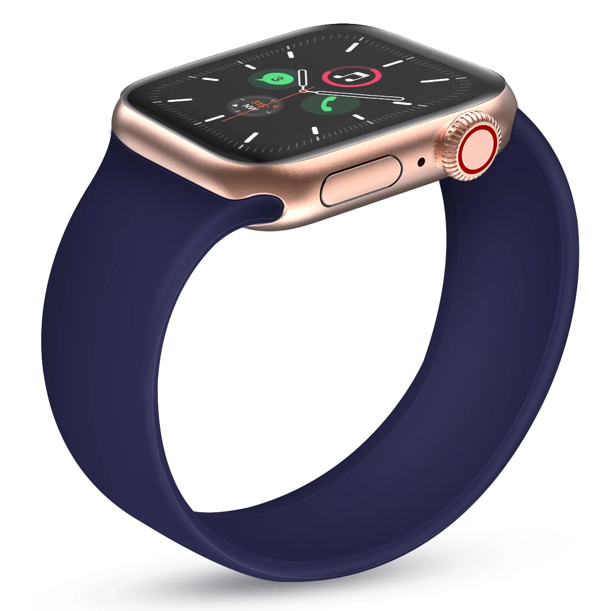Ремешок спортивный для Apple Watch Series 6 SE 44 мм 40 силиконовый браслет 5 4 3 42 38 Solo