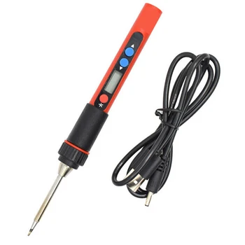 

PX-988 Non Slip Adjustable USB Portable Pen Tip Welding Stainless Steel LCD Mini Repair Touch Switch Electric Soldering Iron