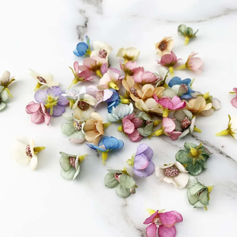 50 Pcs Artificial Daisy Flower Heads Home Decor DIY Garland Bedroom Craft Small Handwork Decor