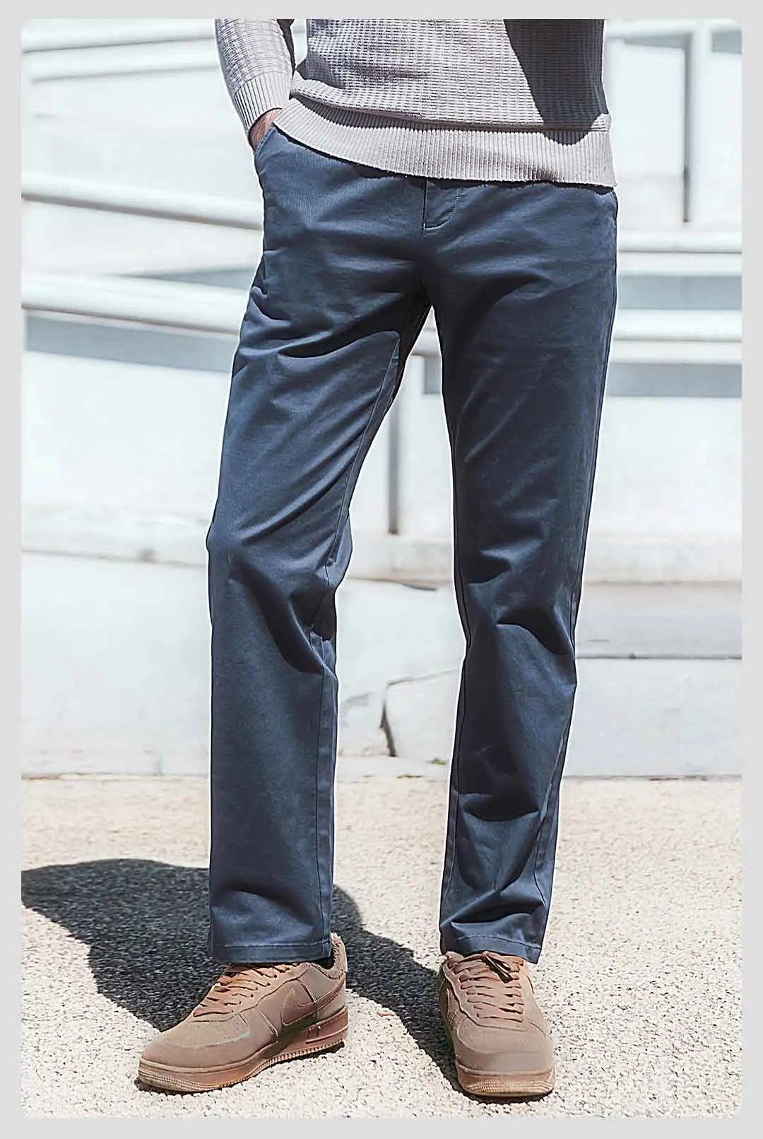 de negócios em linha reta calças de