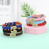 Cute Cat Personalized ID Collar Engraved  Kitten Puppy Name Collars Necklace For Small Medium Cats With Bell Fish Tag Nameplate 2