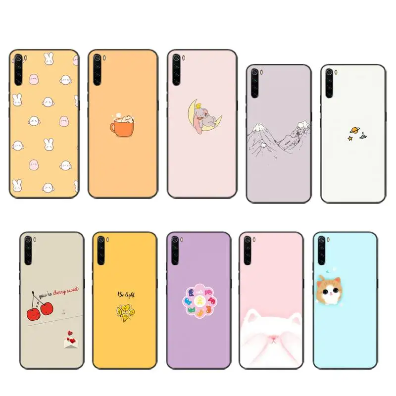 FFboost желтый чехол с мультипликационным принтом coque fundas etui для xiaomi note max mi 3 7 8 9se Redmi 7a