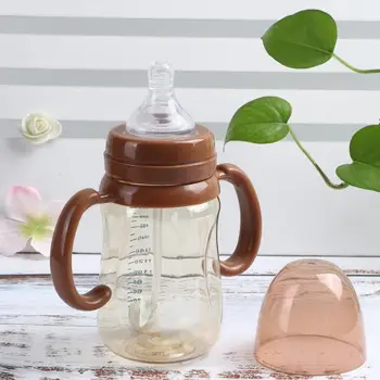

Baby Feeding Bottle Baby Cute Feeding Bottle Safe Milk with Handle Soft Mouth Drink Training Baby Feeding Bottles