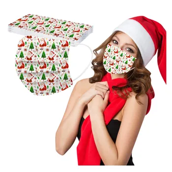 

10PCS Disposable Face Mask For Adult Unisex mascarillas desechables 3Ply Ear Loop Christmas Masks Cover mascarilla desechable