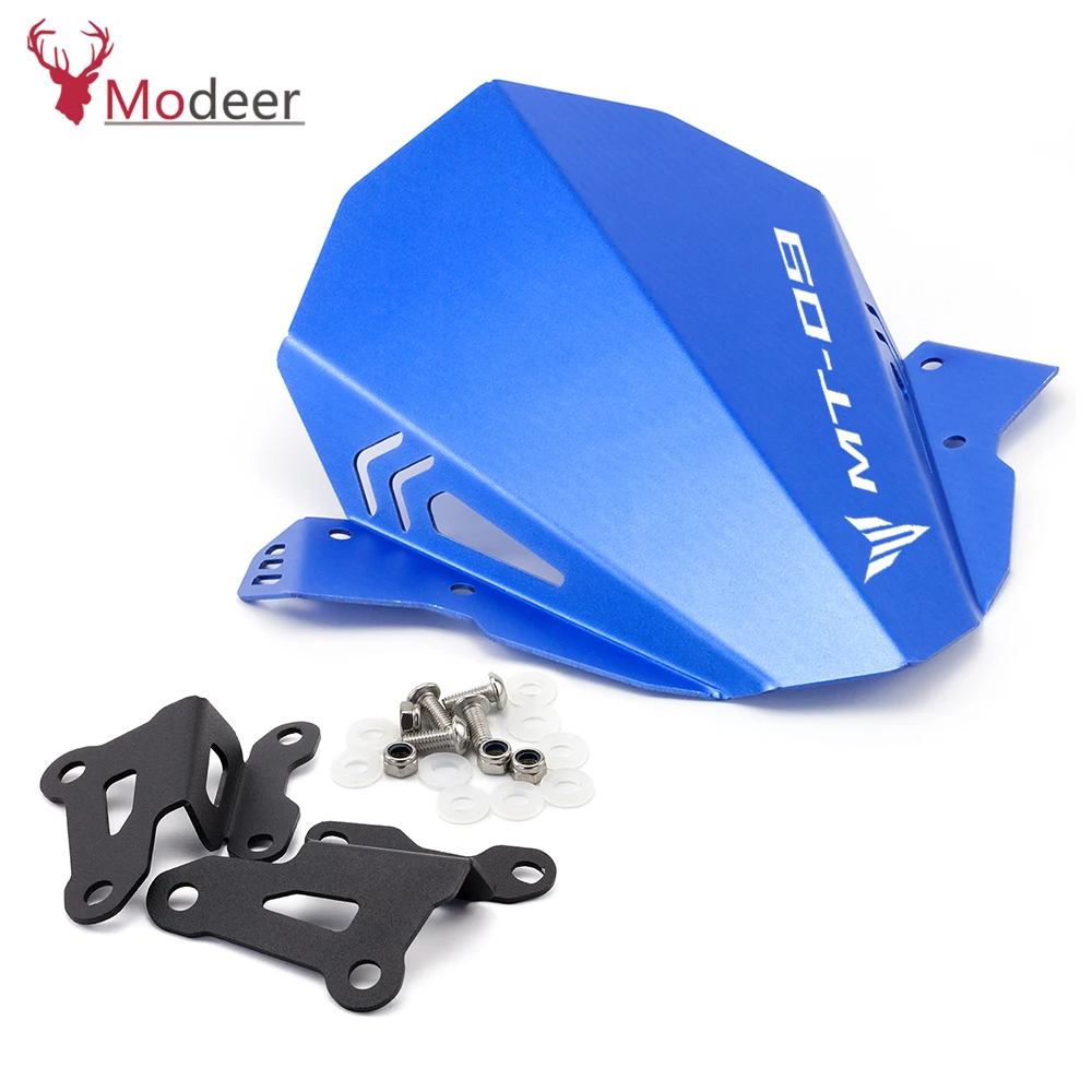 Motorcycle Windshield Windscreen Aluminum Kit Deflector Fits For YAMAHA MT-09 MT 09 2017 2018 2019 MT09 FZ09 FZ-09 17'-19' (2)