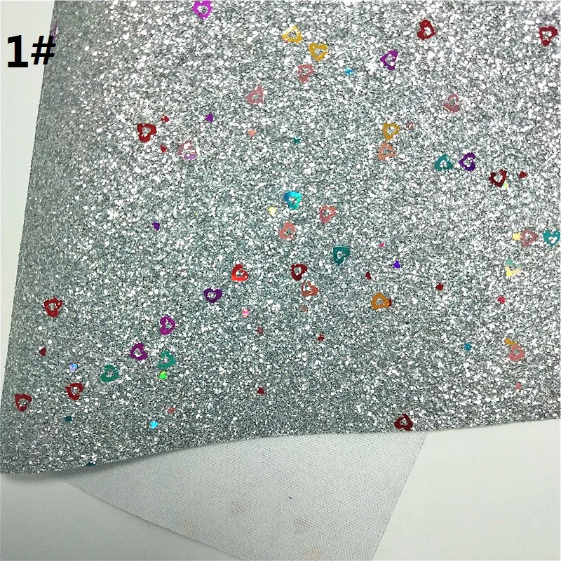 1 шт. 21X29 см блестящие Fabirc, блестящая кожа с сердечками, винные блестящие кожаные листы для изготовления бантов leosynthecodiy T298B - Цвет: 1