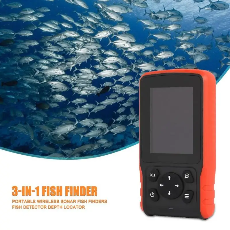 

Durable Fish Finder Delicate Design ABS 3 in 1 Waterproof Fish Finders Portable Sonar Sensor Detector Fishing Tools
